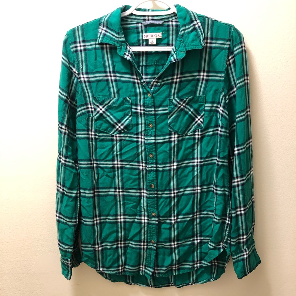 Green plaid flannel
